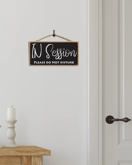 Do Not Disturb Sign - in Session, Please Do Not Disturb 5 x 10 Inch Hanging Wall Sign - for Therapy in Session or Treatment in Session