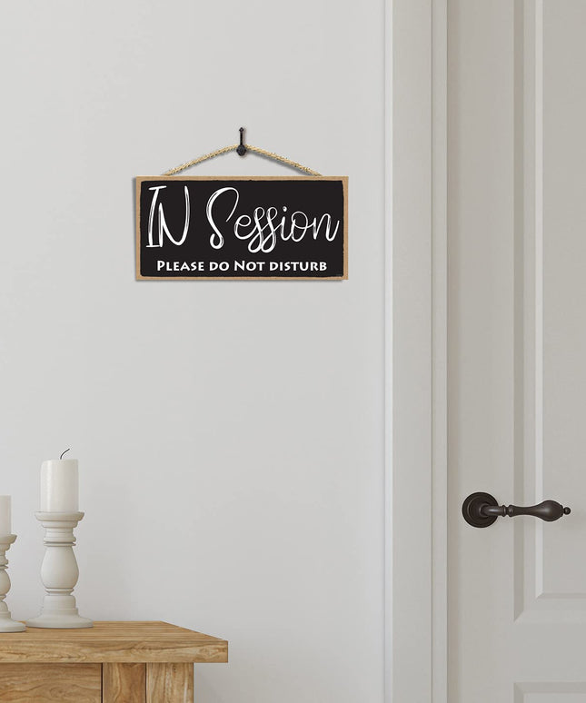 Do Not Disturb Sign - in Session, Please Do Not Disturb 5 x 10 Inch Hanging Wall Sign - for Therapy in Session or Treatment in Session