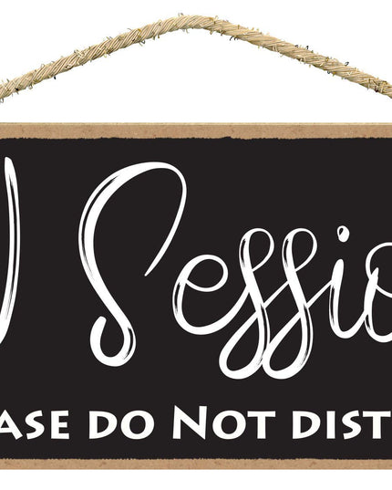 Do Not Disturb Sign - in Session, Please Do Not Disturb 5 x 10 Inch Hanging Wall Sign - for Therapy in Session or Treatment in Session